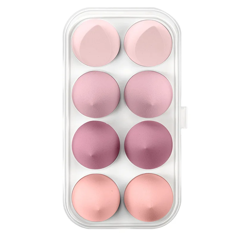 

8PCS Face Makeup Puff Sponge Set Beauty Foundation Powder Blush Blender Makeup Accessories Tools Cosmetic Blending Sponges