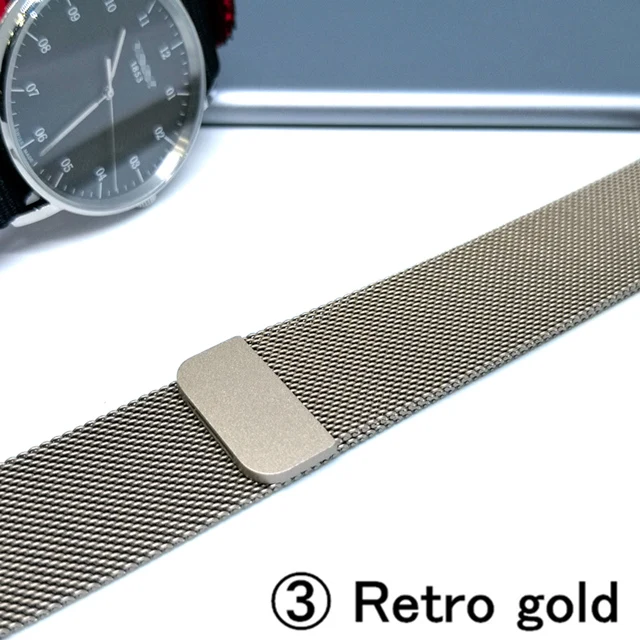 retro gold Миланский Браслет, Браслет Нержавеющая сталь ремешок для наручных часов Apple Watch серии 1/2/3, 42 мм, 38 мм, версия браслет ремешок для наручных часов iwatch серии 4 40 мм 44 мм - Цвет ремешка: retro gold