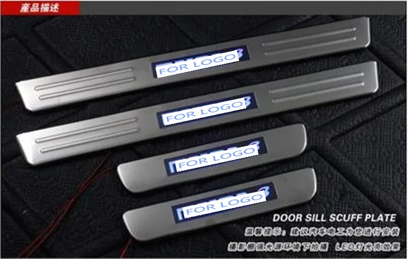 Аксессуары подходят для 2003 2004 2005 2008 -2013 MAZDA 3 LED Накладка на порог из нержавеющей