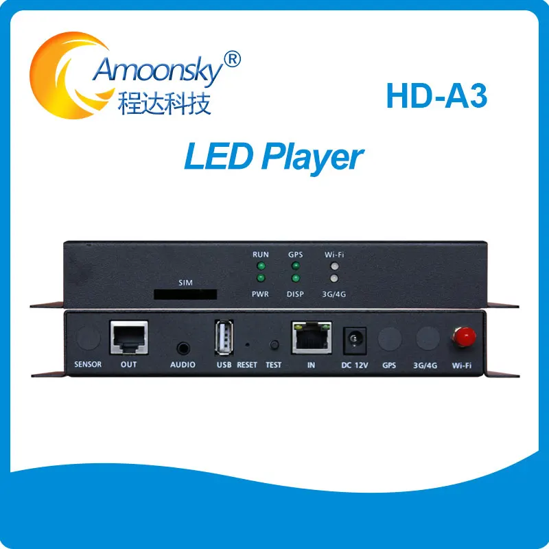 

Huidu, Асинхронный контроллер, HD-A3 HD-A4 HD-A6, светодиодный видеоплеер с USD WIFI, может расширяться 3G 4G