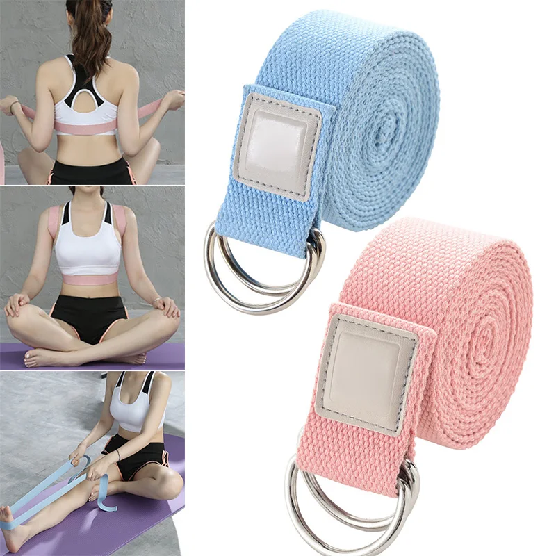 Йога растягивающийся ремень толстый прочный регулируемый d образное кольцо