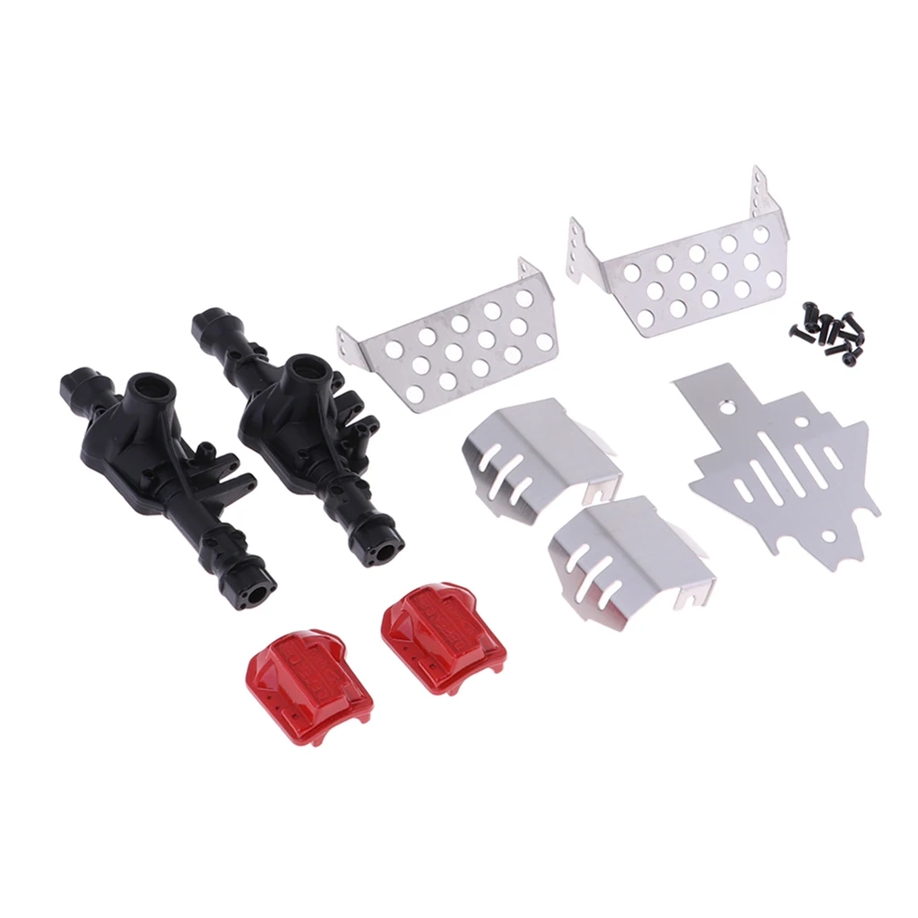

Front & Rear Axle Housing + Diff Cover + Chassis Skid Plate for 4