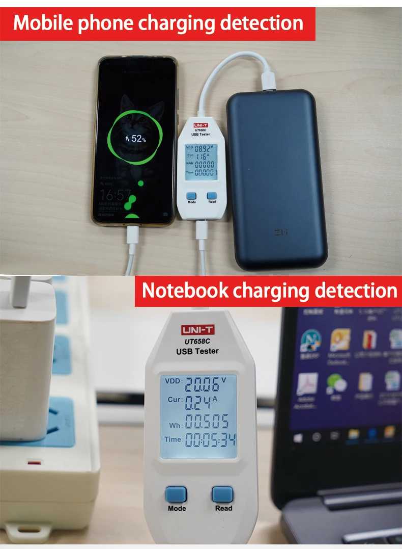 UNI-T USB тестер цифровой вольтметр Амперметр Напряжение тока Амперметр Емкость метр доктор для мобильного телефона планшета мощность