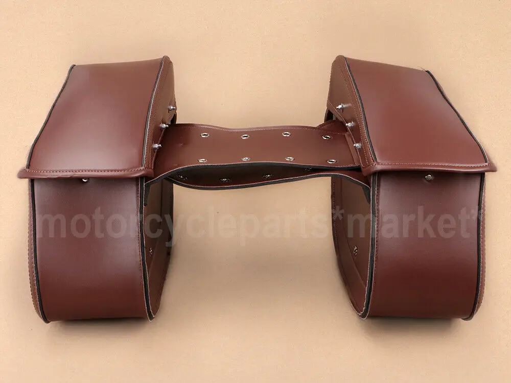 Коричневый инструмент хвост из искусственной кожи двигатель седло стороне мешка