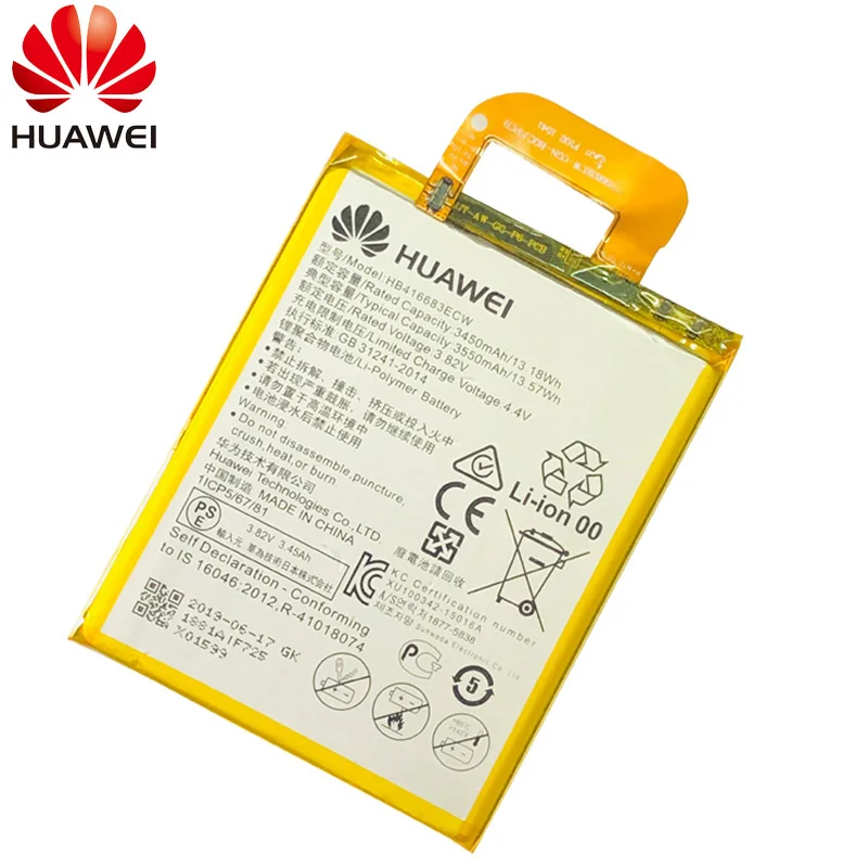 100% Оригинальный аккумулятор HB416683ECW литий-ионный для телефона Huawei Nexus 6P H1511 H1512 3450mAh