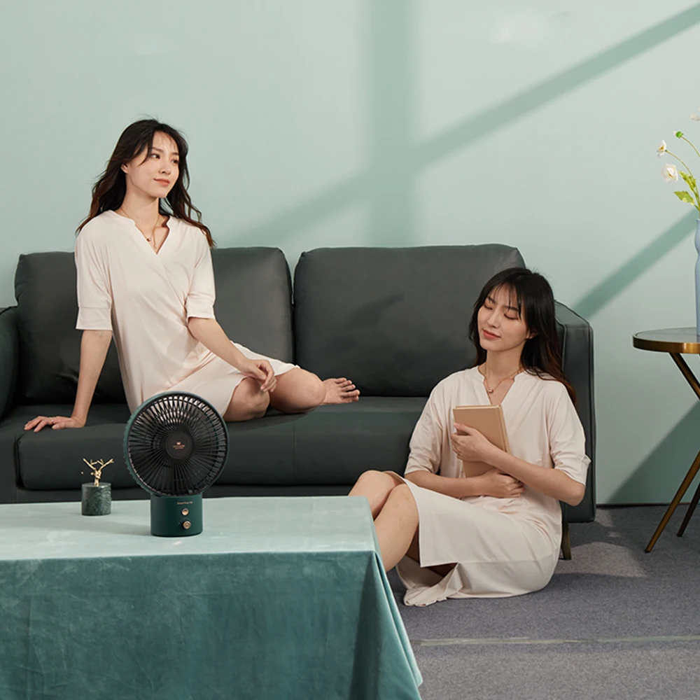 

URALLIFE Smart Frog Wireless Air Circulation Fan USB Rechargable Mini Desktop Fan Strong Wind Low Noise Cooler For Office Home