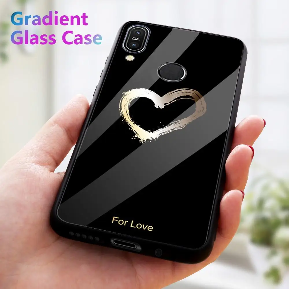 Tempered Glass phone case For Asus Zenfone Max Pro M1 ZB602KL ZB601KL M2 ZB631KL ZB633KL Flamingo owl sky pattern Cover Coque |