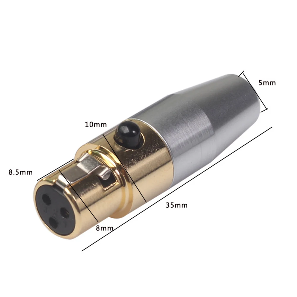 1 пара медных позолоченных 3 жильных мини разъемов XLR для сварки сделай сам