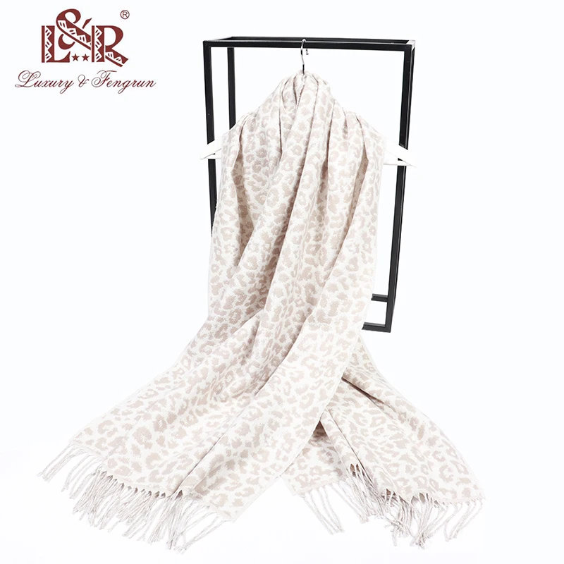 Женский леопардовый зимний шарф 2022 женские теплые мягкие кашемировые шарфы