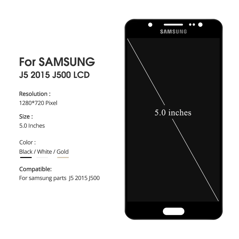 J500 LCD для Samsung Galaxy J5 2015 J500F J500FN J500H Super AMOLED дисплей кодирующий преобразователь
