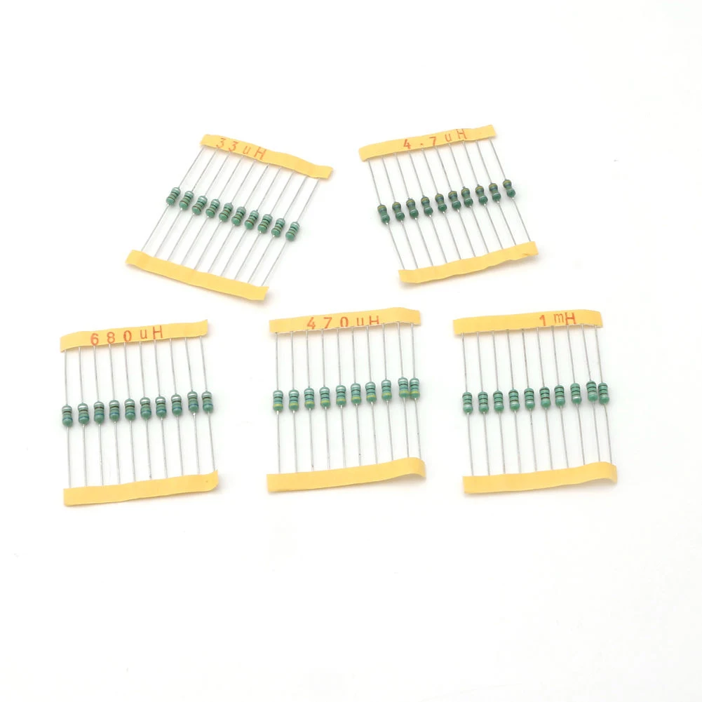 200 Pcs Professional Power Electrical Equipment 0.5W Inductor Kits Resistors Parts 20 Value DIP Color Wheel 10 Percent Tolerance |