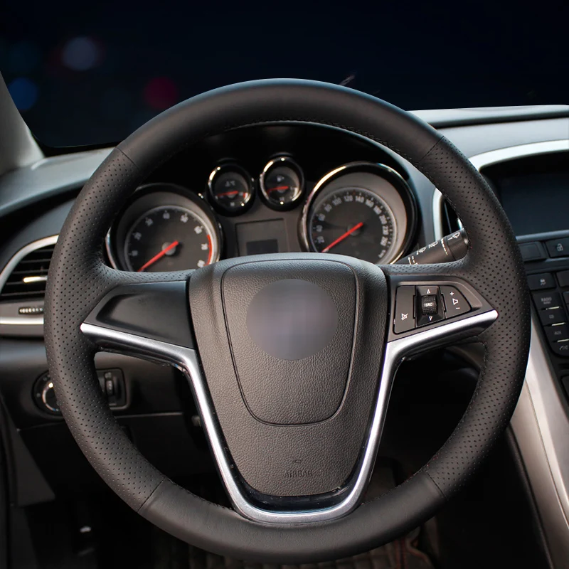 

Black Artificial Leather Car Steering Wheel Cover for Buick Astra (J) 2010-2015 Ampera 2012-2015 Meriva (B) 2010-2017
