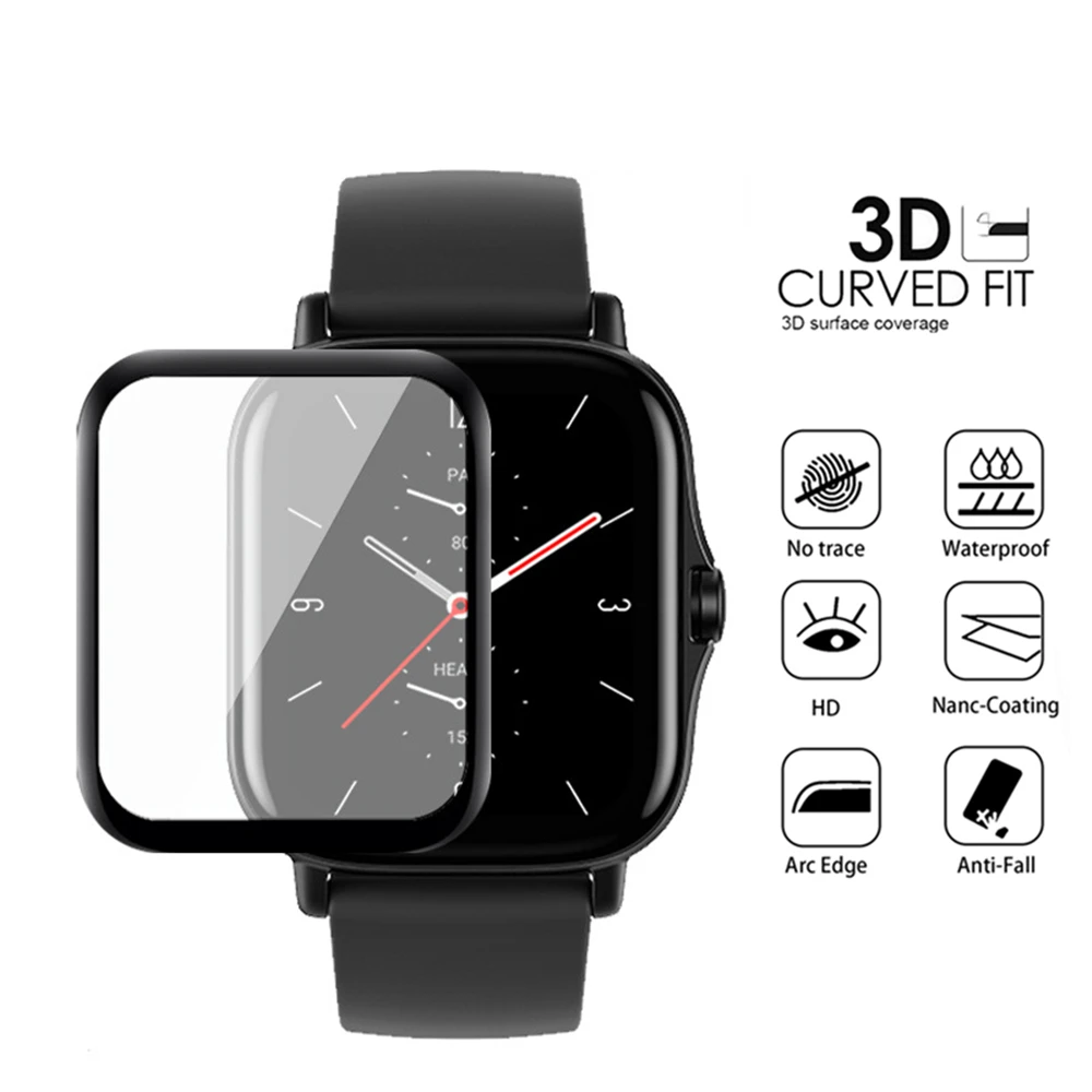 2 шт. Защитная пленка для смарт браслета Amazfit GTS GTS2 мини полное покрытие 3D