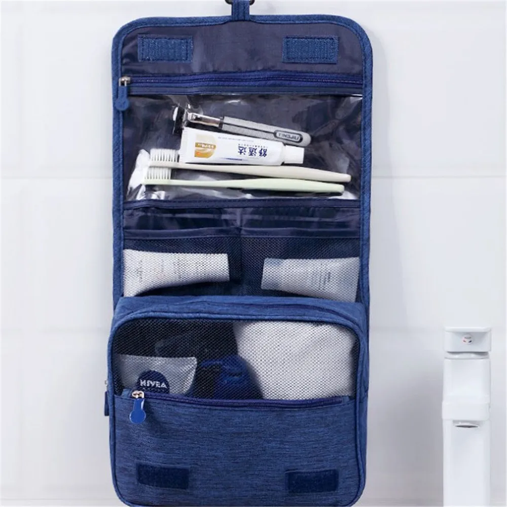 

Portable Travel Cosmetic Bag Functional Hanging Zipper Makeup Case Large Capacity Toiletry Necessaries Storage Pouch Wash Bags