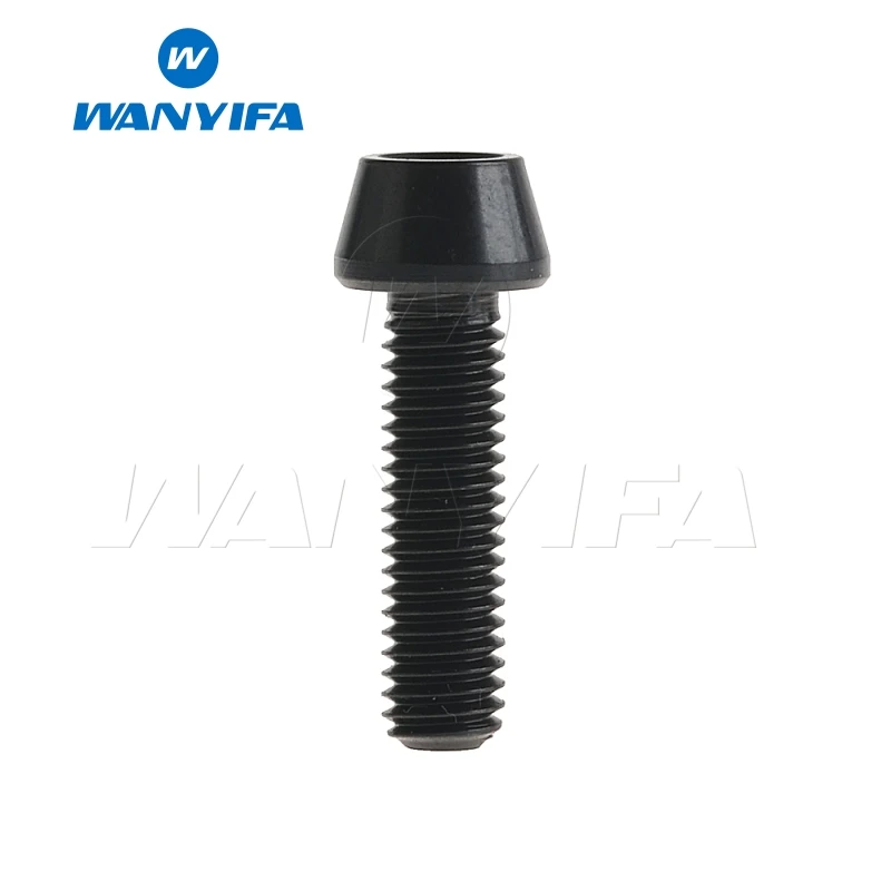 M5x18 Black Wanyifa M5x9 15, 16, 18, 20, 25 30 35, 40 45 50 55 60 мм шестигранный ключ конической головкой Винт с титановым болтом для Велосипедный вынос руля - Цвет: M5x18 Black