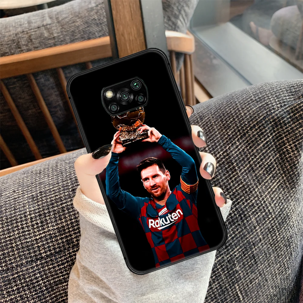 

Lionel Messi Soccer Football 10 Phone case Cover Hull For Xiaomi Mi A2 A3 8 9 9T Note 10 Se Lite Pro black Back 3D Etui Fashion