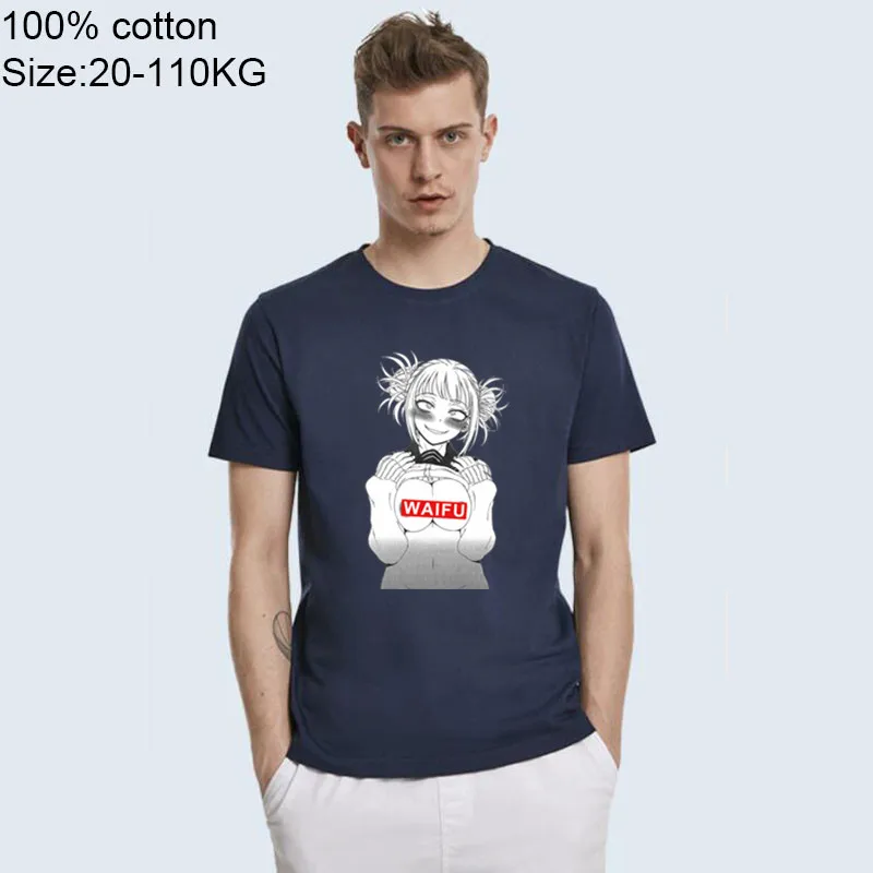 Футболки Ahegao Himiko футболка с рисунком груди официанта аниме Забавные футболки
