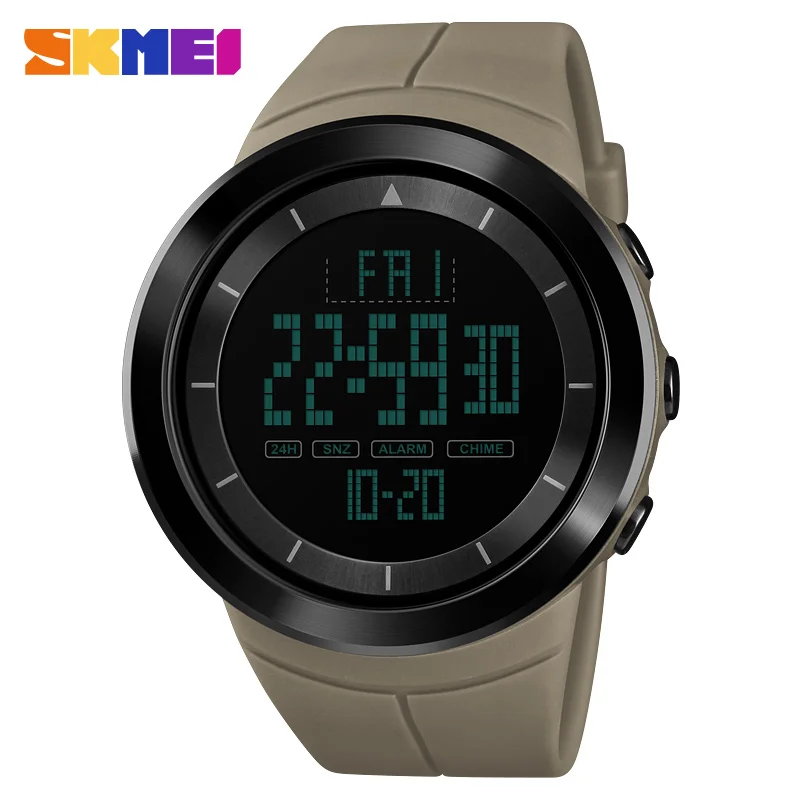 

SKMEI Fashion Glass Mirror Dial Men Digital Watch Stopwatch Alarm 12/24 hour Calendar Sport Watches Clock Relogio Masculino 1402