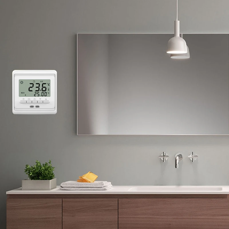 

C11.H3 16A 85-250V AC Digital Electric Heating Temperature Controller LCD Programmable Room Air Floor Thermostat