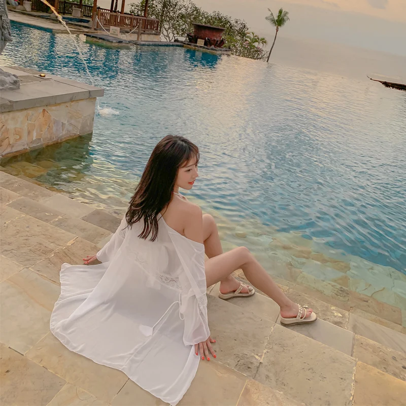 Купальный костюм для женщин one peace 2020 бикини Сексуальная кружевная блузка