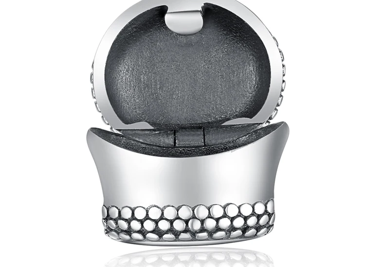 JewelryPalace Винтаж 925 пробы серебро открываемые шкатулка из бисера Шарм Fit Браслеты модные женские туфли DIY бусы