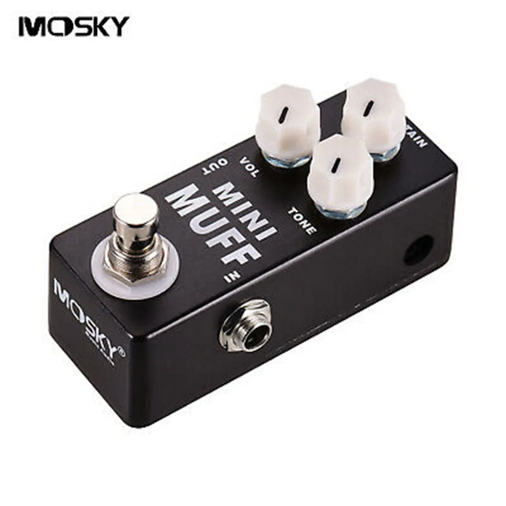 

MOSKY MINI MUFF Fuzz Guitar Pedal Harmonic Distortion Sustainer Pedal True Bypass Full Metal Shell Guitar Accessories