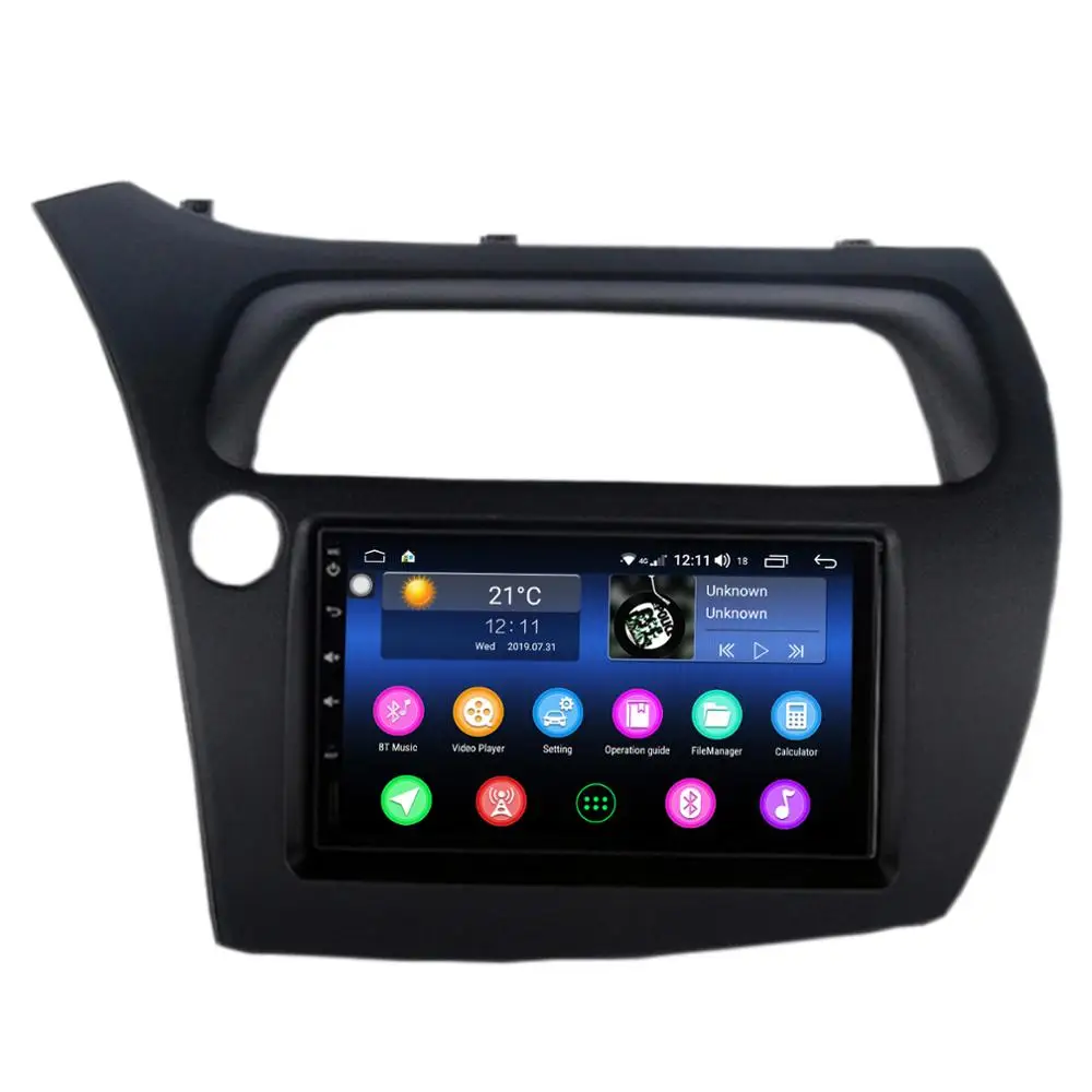 Автомобильный GPS-навигатор для Honda Civic 2016-2012 8 ядер 4 + 64 Гб поддержка Wi-Fi 4G SIM-карт DSP