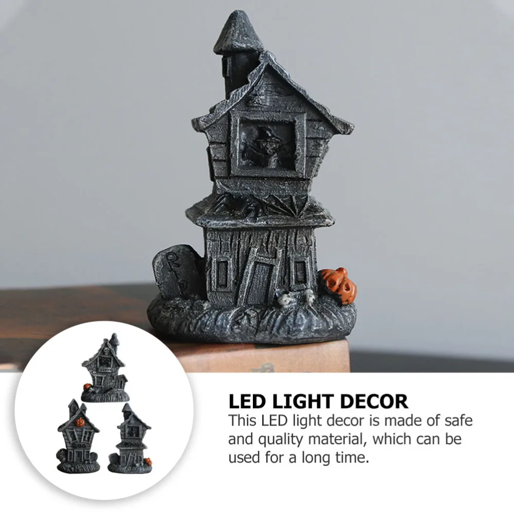 

3Pcs Halloween Lamps LED Haunted House Lights Festival Lighting Adornments Black