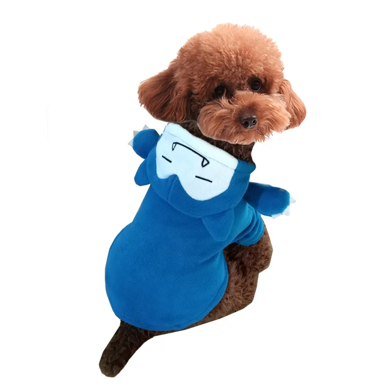Милые Покемоны одежда зимняя Pet S/M/L пальто с капюшоном куртка теплый синий банный