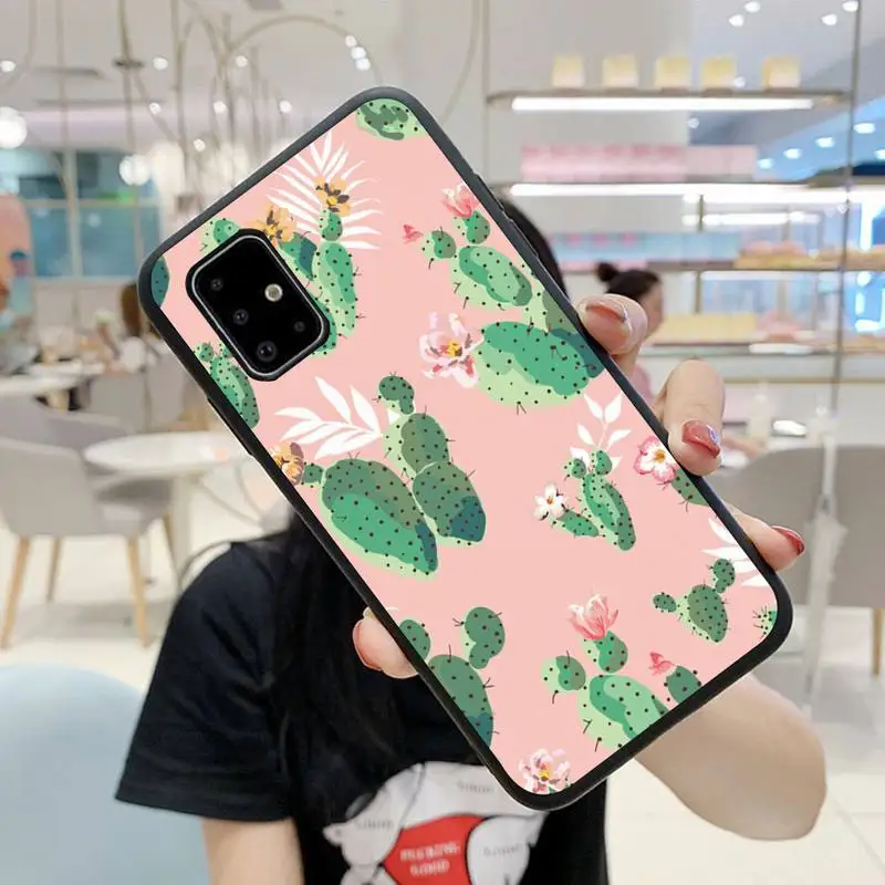 

Cartoon cherry Plant cactus Phone Case For Samsung A10 A11 A20 A21 A30 A31 A40 A50 A70 A80 A91 S E Fundas Cover