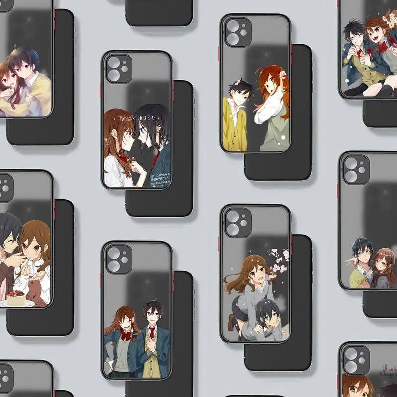 

Miyamura Izumi Horimiya couple Phone Case Matte Transparent for iPhone 7 8 11 12 s mini pro X XS XR MAX Plus Soft TPU mobile bag