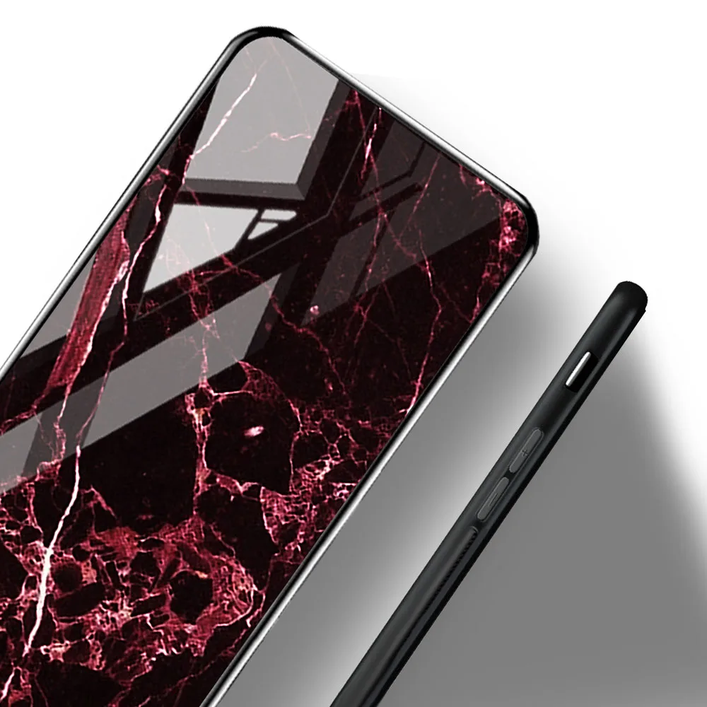 Marble Case For Huawei Y9A Case Luxury Tempered Glass Bumper Huawei Mate 20 Lite Mate 40 Pro P Smart 2021 30 10 Y7A Cover