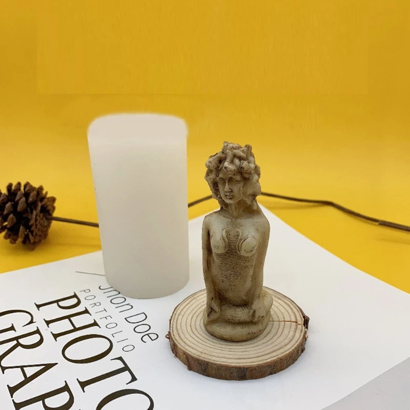 

E56A Goddess Medusa Epoxy Resin Mold Aromatherapy Plaster Silicone Mould DIY Crafts Home Ornaments Decorations Casting Tools