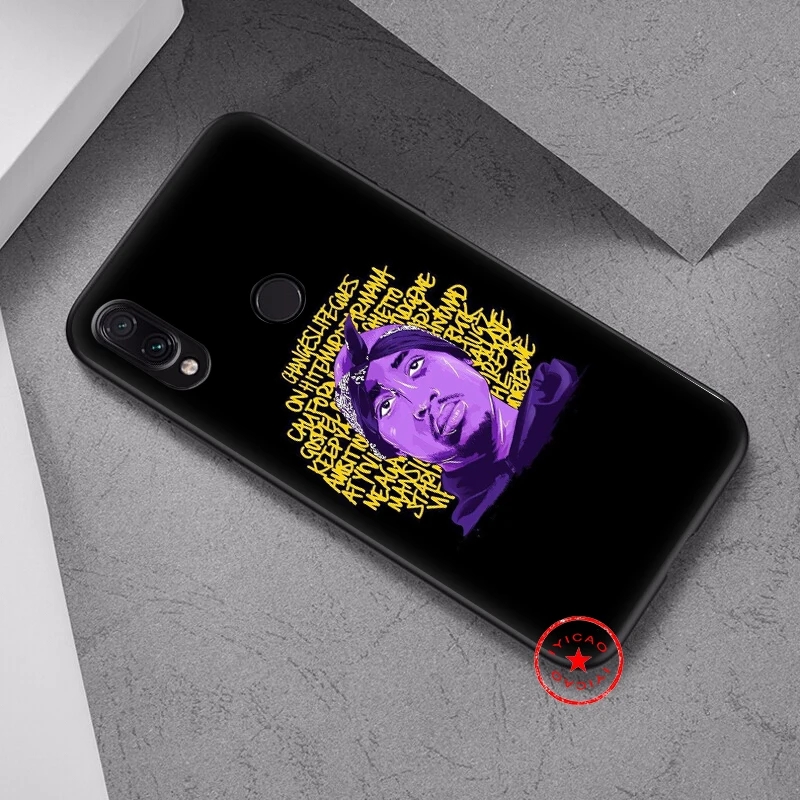 2Pac для телефона с изображением Тупака Шакура мягкий чехол Xiaomi Redmi Note 8 iPhone 7 6 Plus 5 iPad