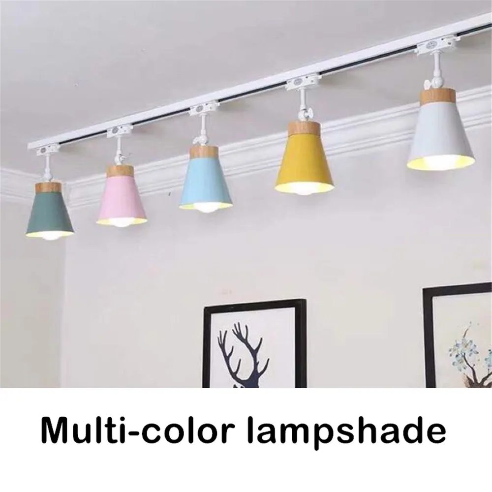 Lâmpada de Led com Trilho Holofotes de Teto com Iluminação Lâmpada com Rastreamento para Loja de Roupas E27 Led 2 Luzes e Iluminação