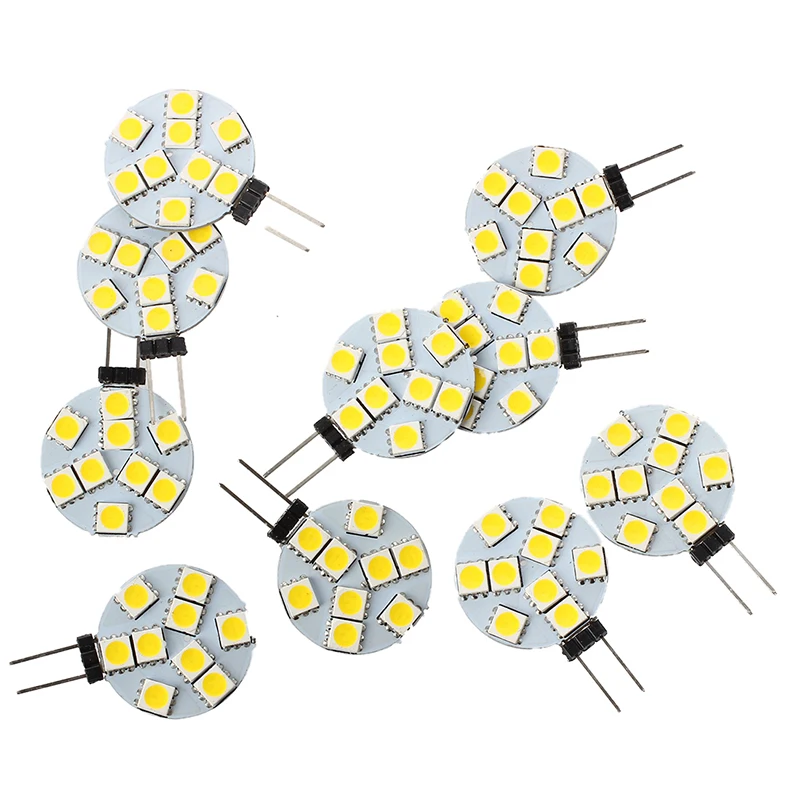 10 шт. G4 DC 12V 9 5050 SMD Светодиодный точечный светильник лампа теплый белый для RV лодки
