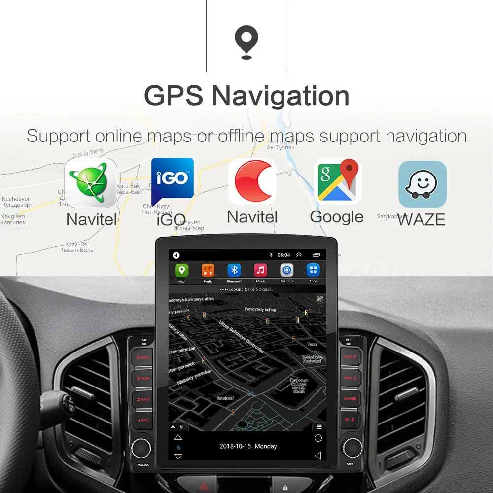 Автомагнитола 2 din на Android 9 мультимедийный видеоплеер с экраном 7 дюйма для Tesla