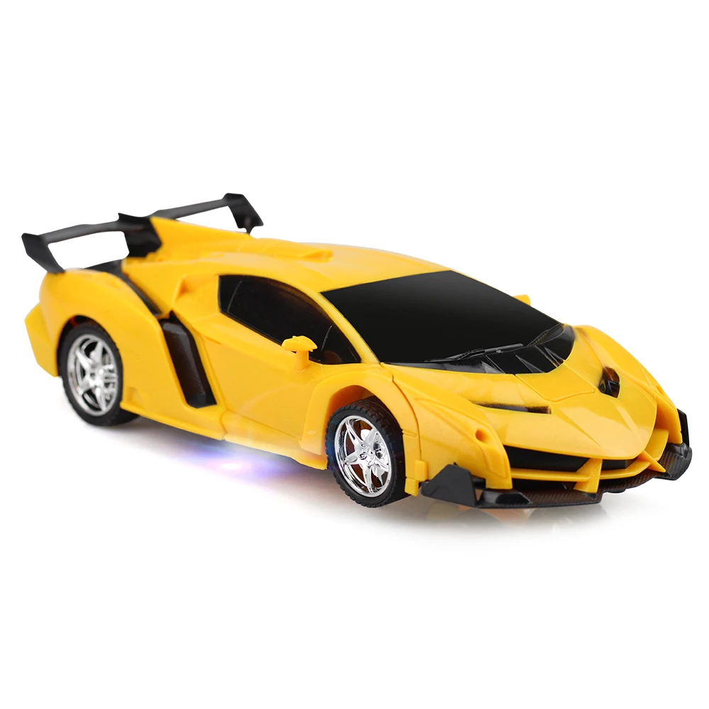 Remote Control Deformation Vehicle RC Model Racing Car One Key to Change Transformer Lamborghini Bugatti Toys for Children Boys