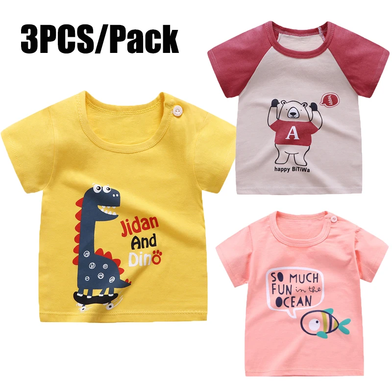 Летняя футболка для мальчиков и девочек 2020 Повседневная модная хлопковая с