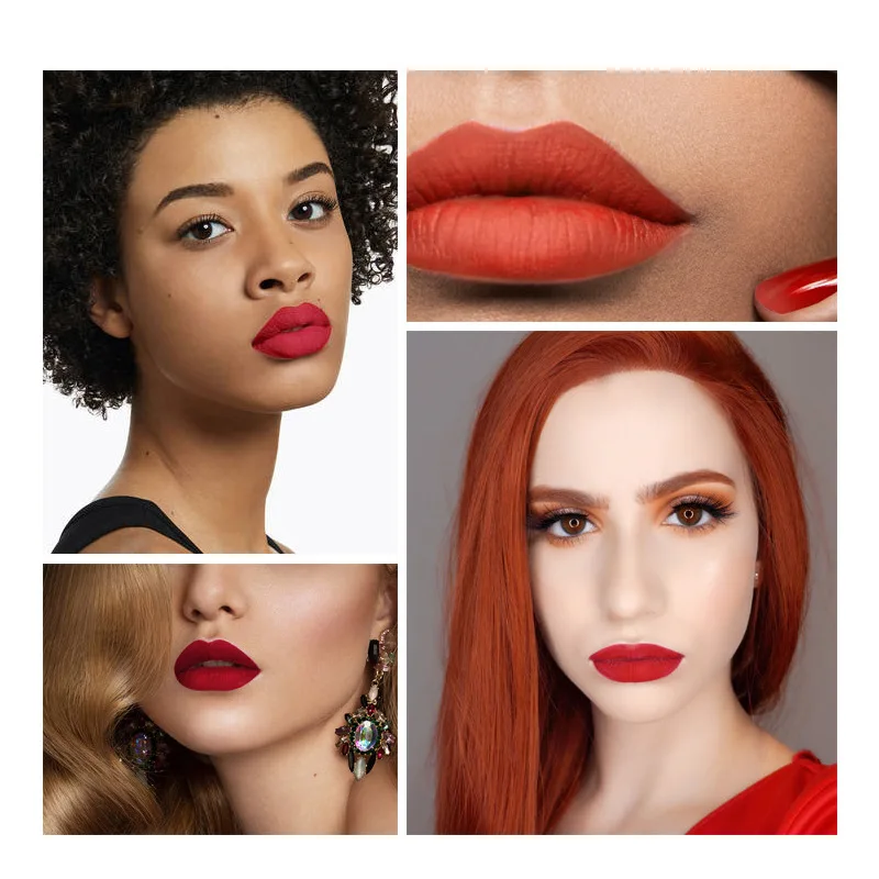 2019 матовая помада для женщин Макияж матовый блеск губ водонепроницаемые жидкие