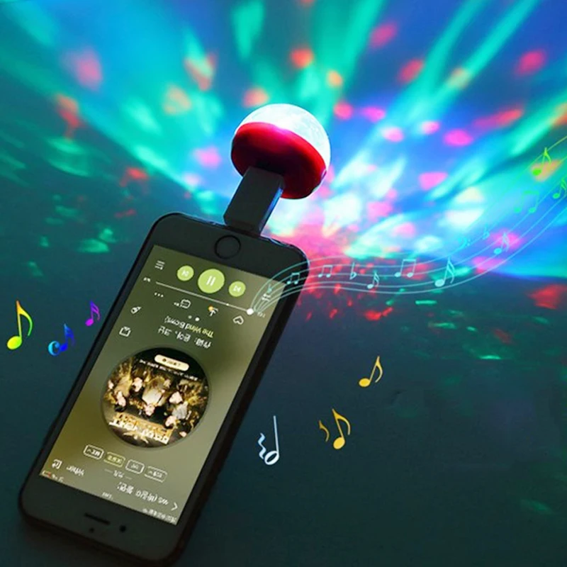 СВЕТОДИОДНЫЙ цветной неоновый светильник с активацией звуком питание от USB