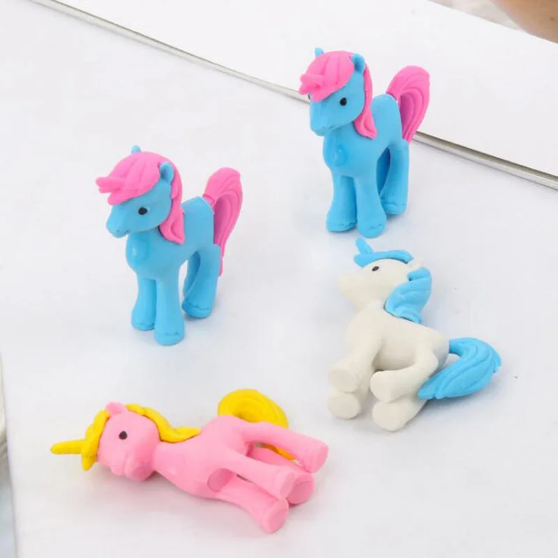 Роман милые пони Единорог ластик мультяшный канцелярские принадлежности Набор