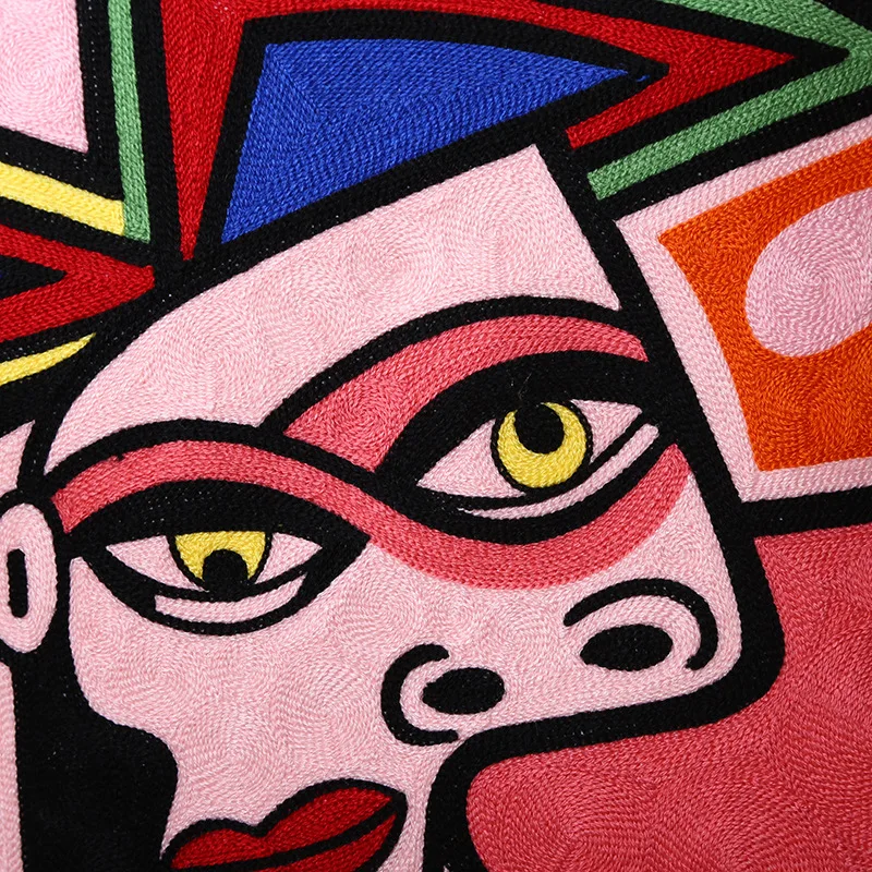 Наволочка для подушки с вышивкой Пикассо 100% хлопок наволочка дивана