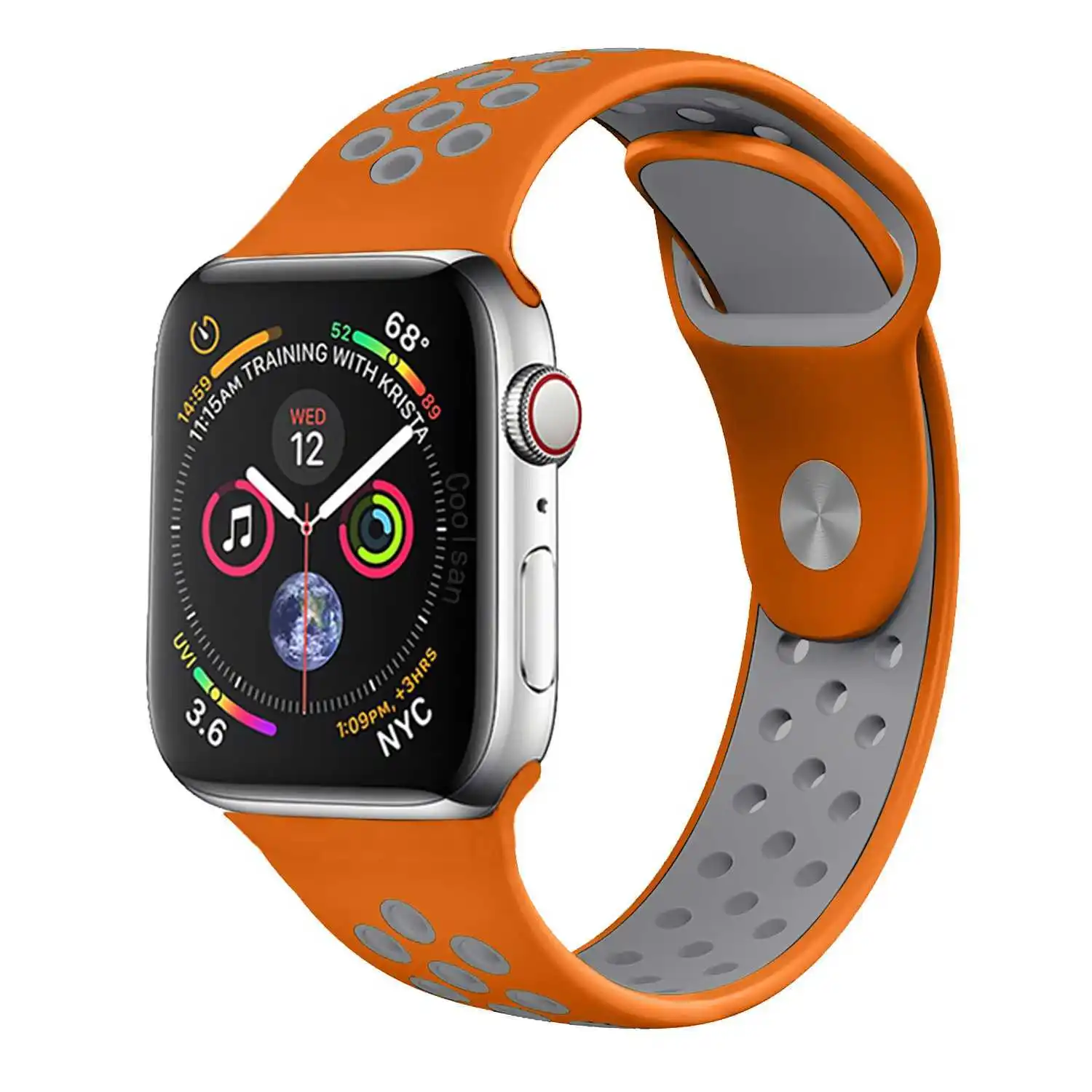 Дышащий ремешок для часов apple watch 42 мм 44 мм адаптер для часов браслет 40 мм 38 мм ремешок для iWatch apple watch 4 3 2 1
