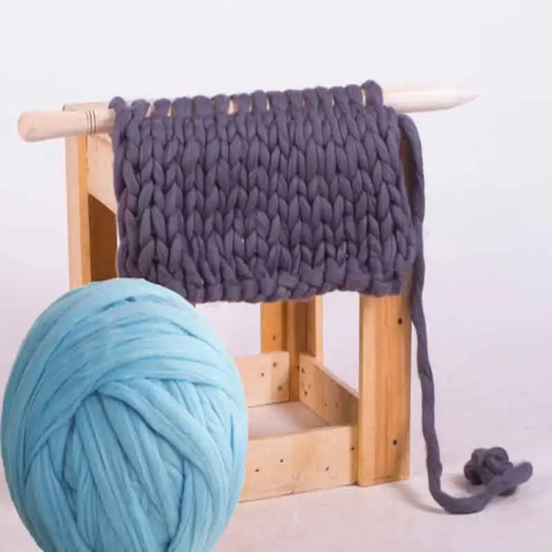 Одеяло крупной ручной вязки крючком Толстая линия гигантская Пряжа Вязание