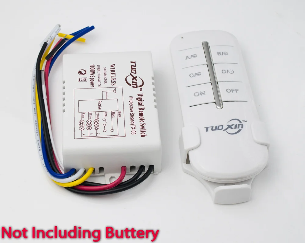 notbuttrey 3 ways DIY 1/2/3/4 пути 220 V дистанционного Цифровой беспроводной пульт дистанционного управления ON/OFF Управление переключатель для лампочки высокое качество - Цвет: notbuttrey 3 ways