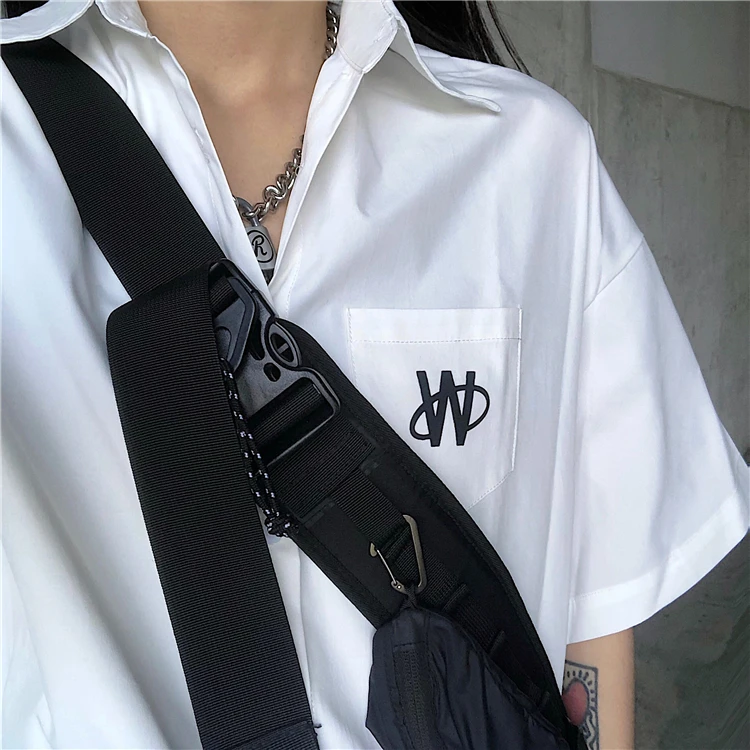 

Harajpoo Women Shirt Summer New Korean Version Ins Retro Harajuku Style Loose Wild Letter Printed Short-sleeved Female Blouse