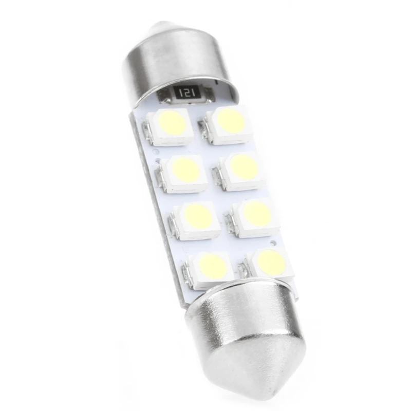 

P82B 1 Pc 41mm LED Light 1210 8 SMD Car Dome Double-Tip Roof Bulb Reading Lamp