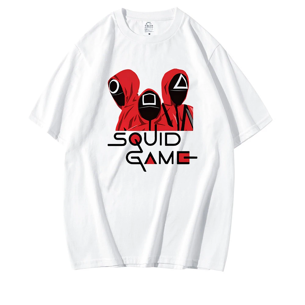 

Korean TV Squid Game T Shirt Men Kawaii Cartoon Summer Tops 456 Graphic Tees Unisex Harajuku Fashion Korean Style T-shirt Male