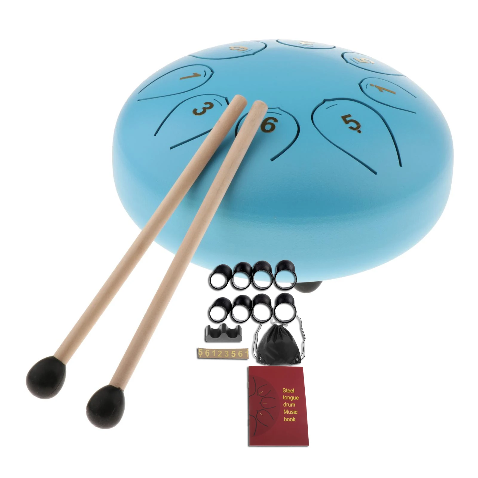 

6" Steel Tongue Drum Handpan Hand Pan Drum w/ Bag Mallets Yoga Meditation